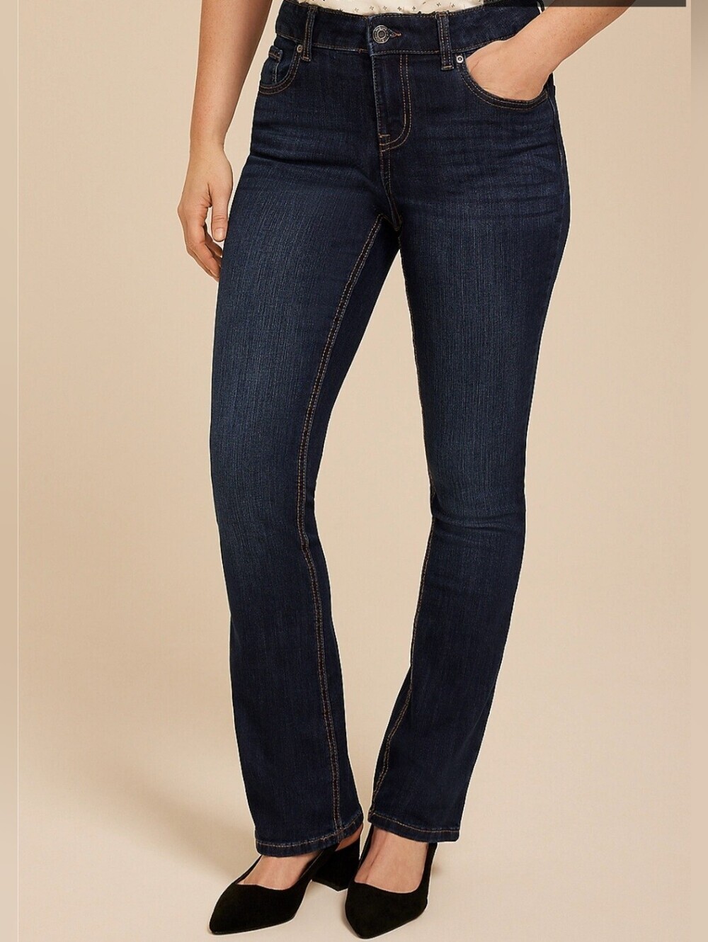 M Jeans By Maurices Classic Slim Boot Mid Rise Jeans, Size 12 Short - Picture 1 of 12